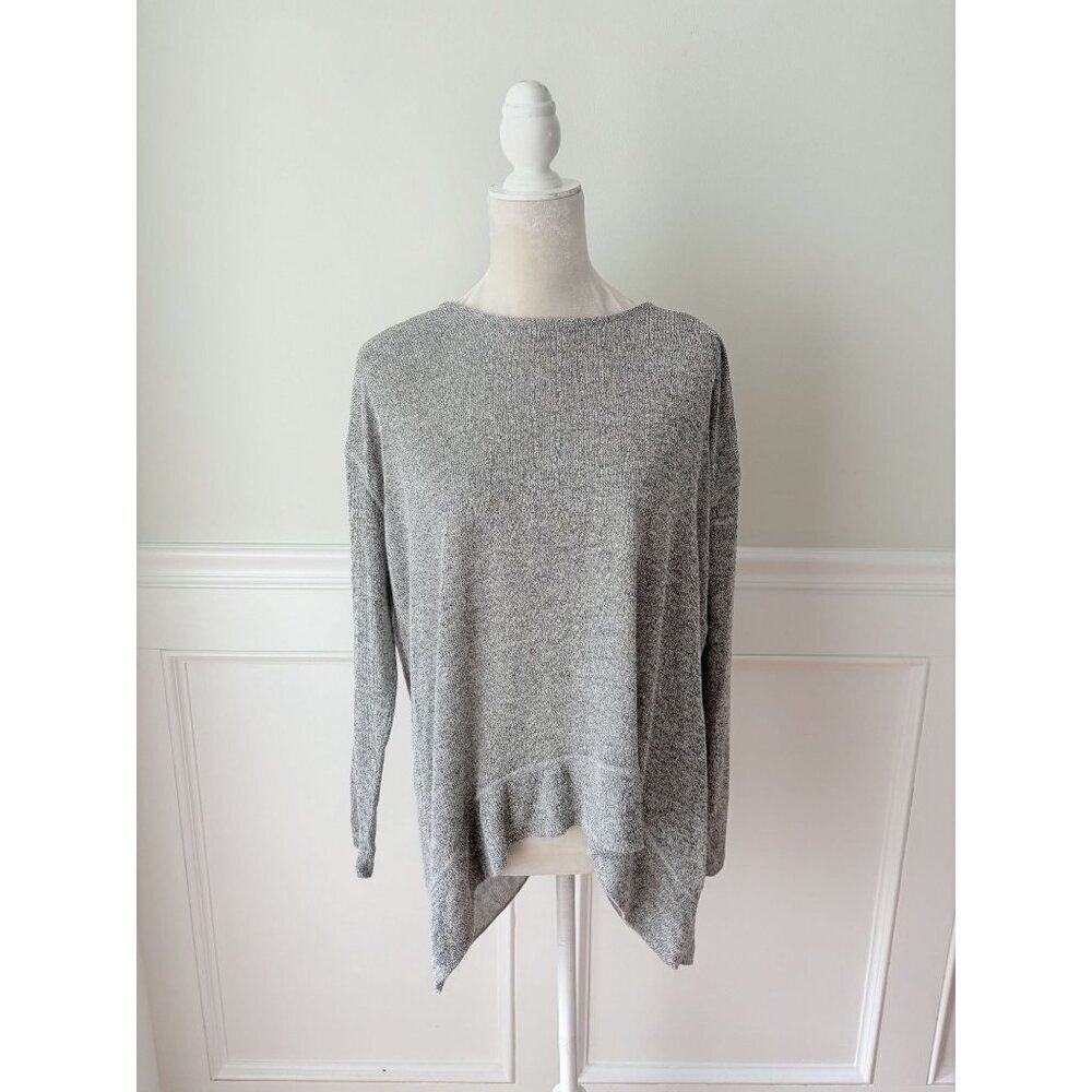 Express One Eleven Gray Soft Stretch Draped-Back Top Size XS